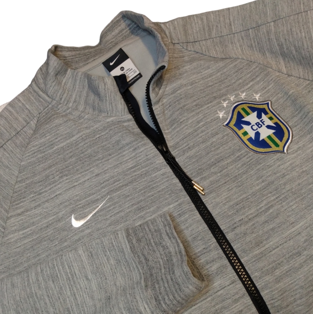 Nike Brazil Full-Zip Up Tech Fleeced Track Jacket size XLarge